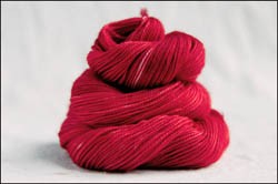 'Cherry Red'  Vesper Sock Yarn DYED TO ORDER